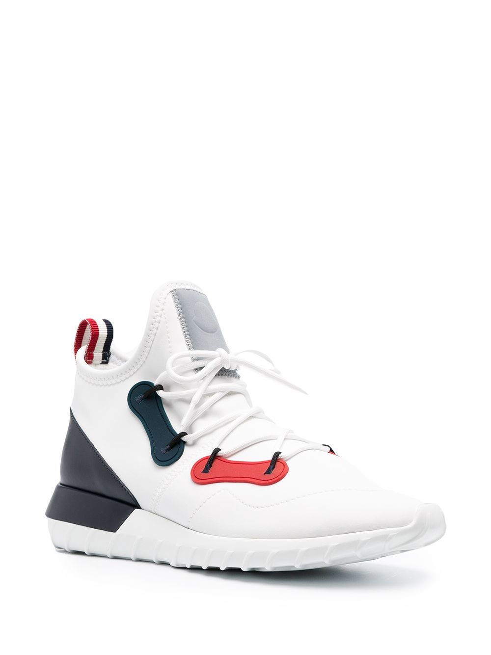 MONCLER Emilien II Panelled Detail Sneakers White - MAISONDEFASHION.COM