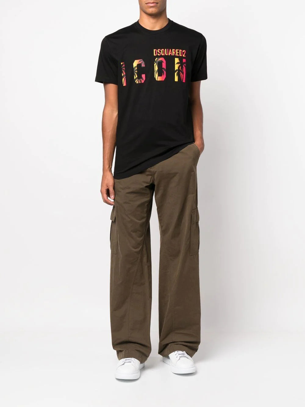 DSQUARED2 Icon Sunset T-shirt Black - MAISONDEFASHION.COM