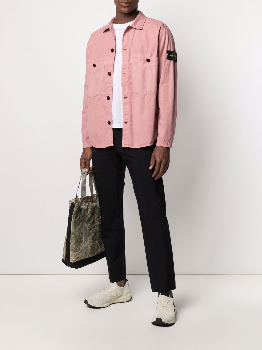 Stone island rosa overshirt on sale