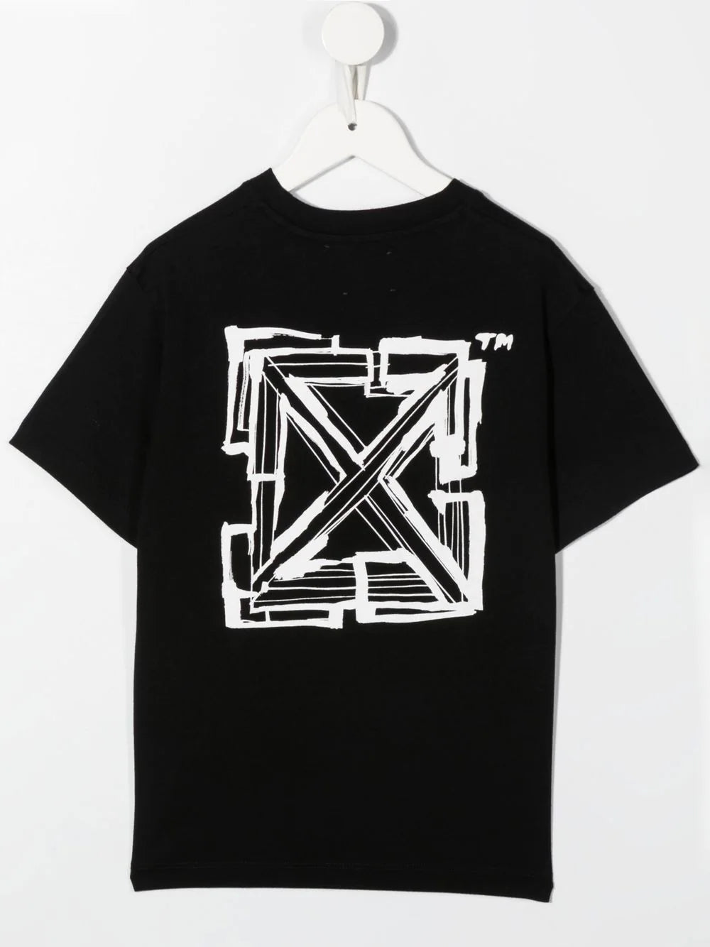 OFF-WHITE KIDS Script Logo Tee Black/White - MAISONDEFASHION.COM