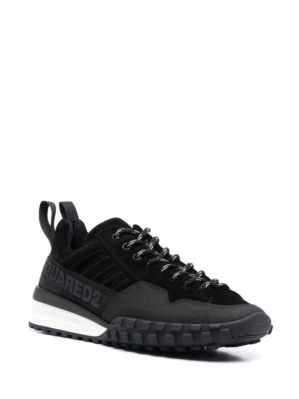 DSQUARED2 Velour Legend Sneakers Black - MAISONDEFASHION.COM