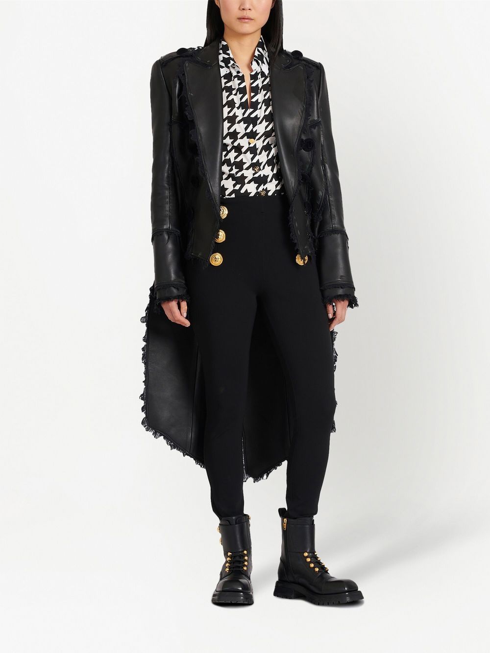 BALMAIN WOMEN 6 Button Jersey Pants Black - MAISONDEFASHION.COM