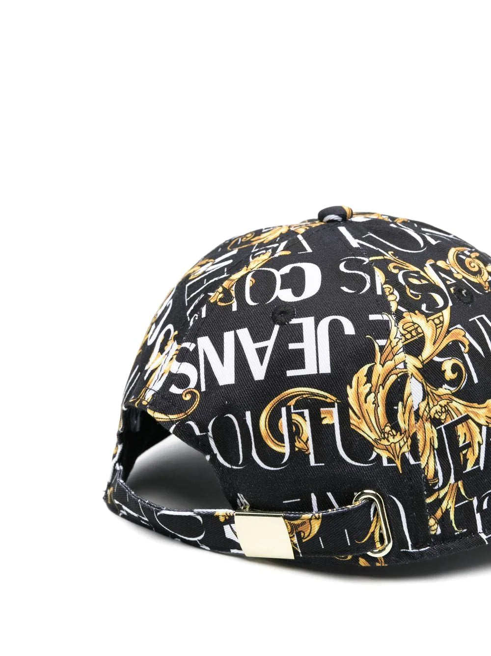 VERSACE Baroque Logo Cap Black/Gold - MAISONDEFASHION.COM