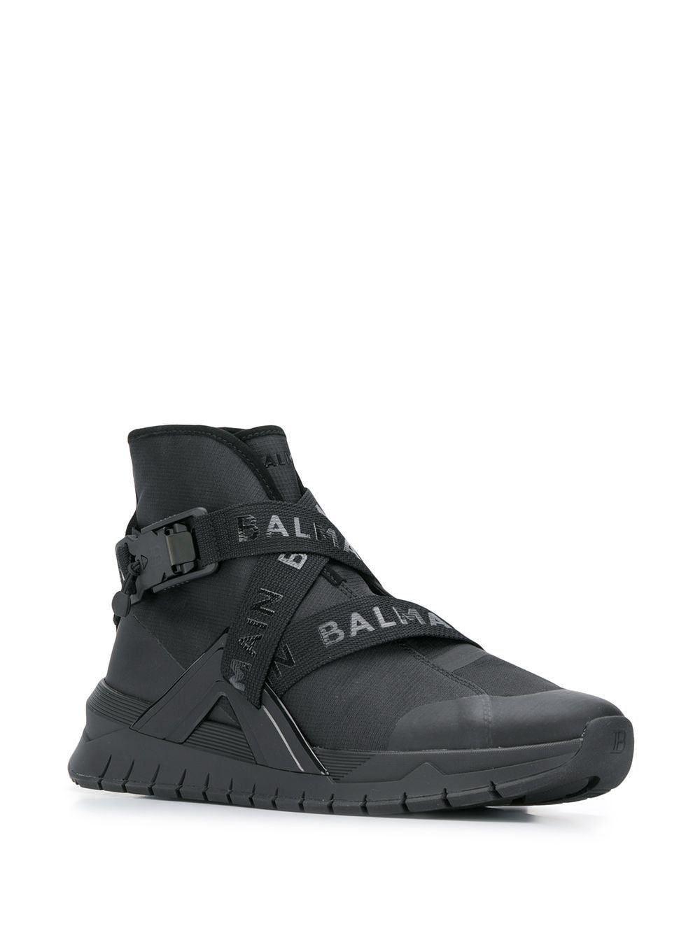 BALMAIN B-Troop High Top Sneakers Black - Maison De Fashion 