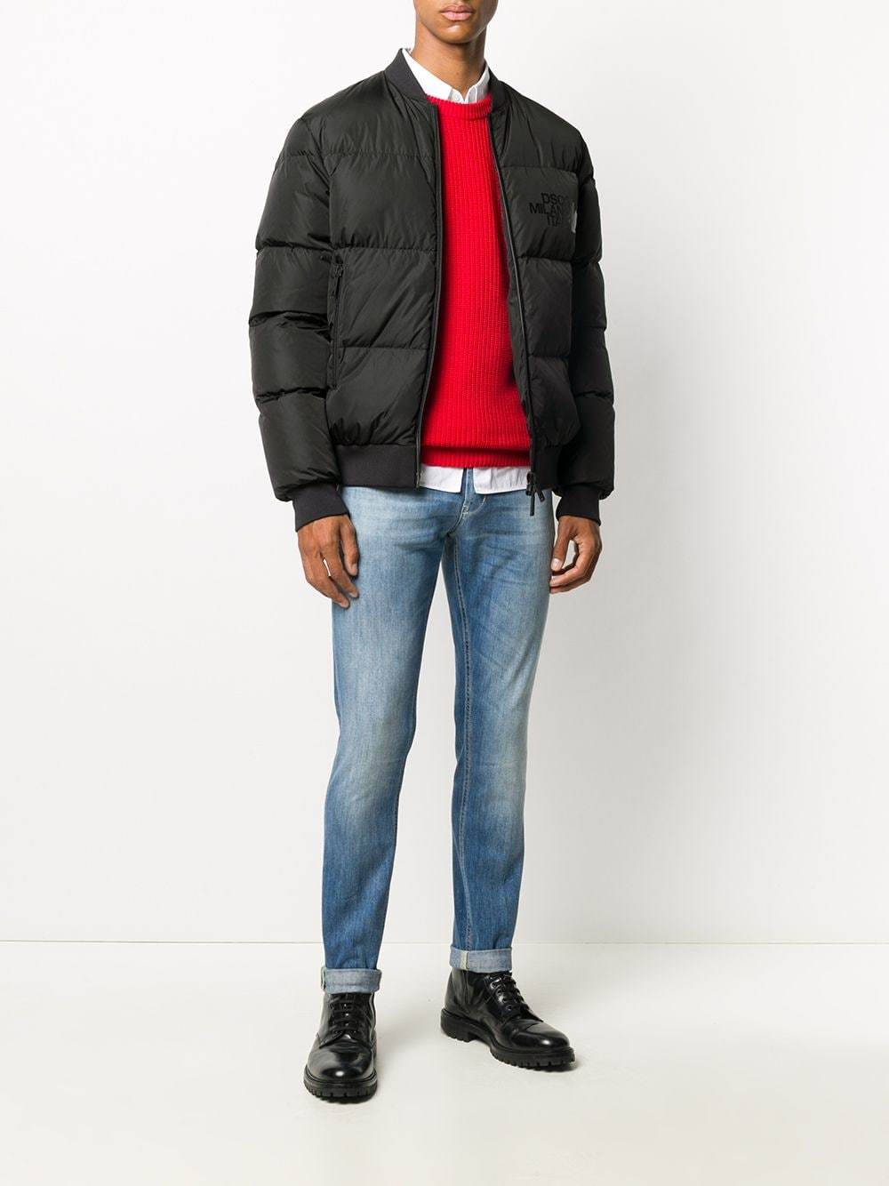 DSQUARED2 Down Bomber Jacket Black - Maison De Fashion 