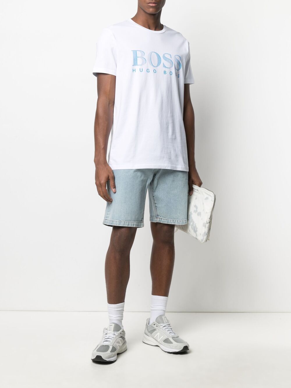 BOSS Logo T-Shirt White - MAISONDEFASHION.COM