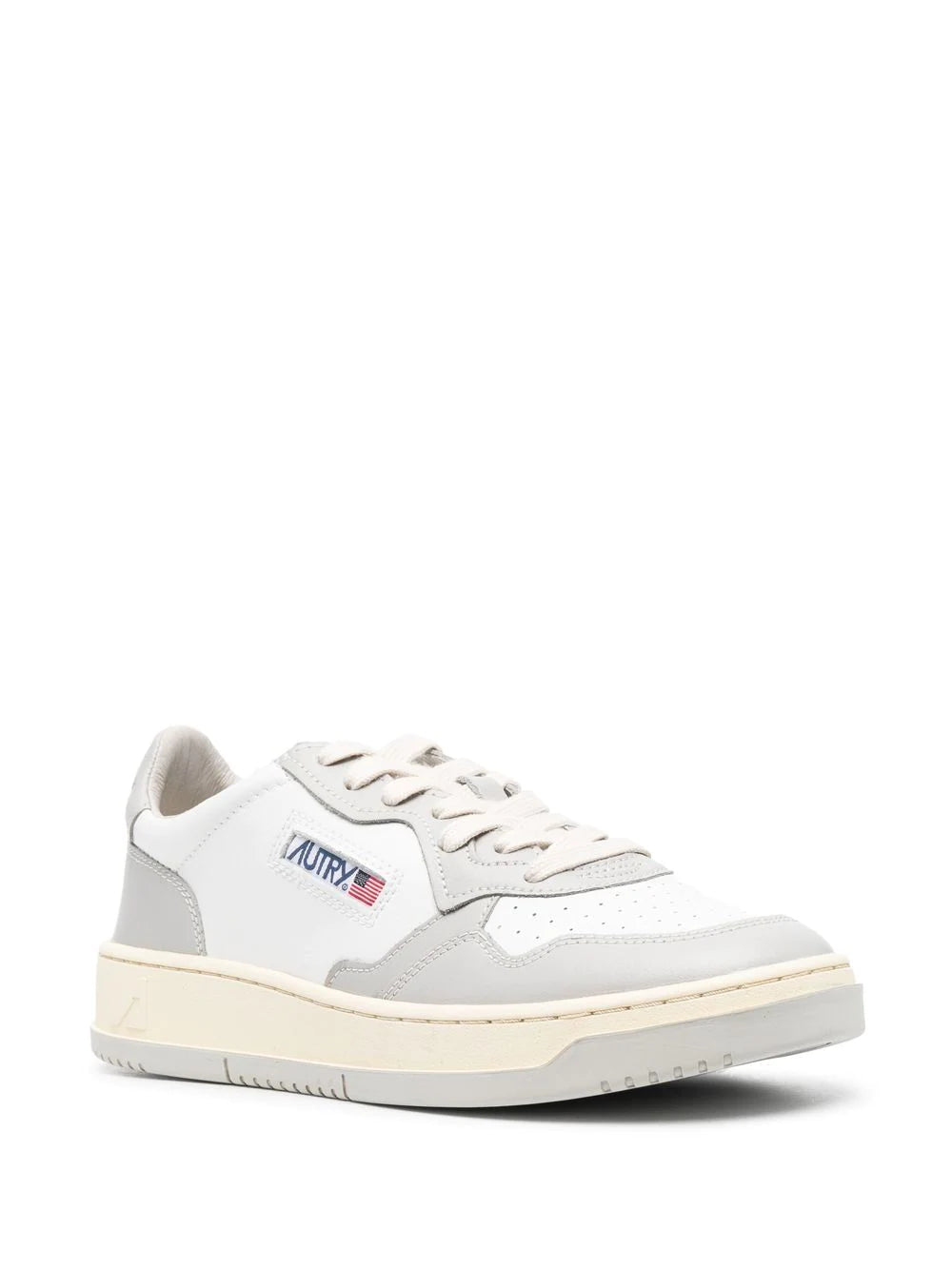 AUTRY Medalist Low Top Sneakers White/Grey - MAISONDEFASHION.COM