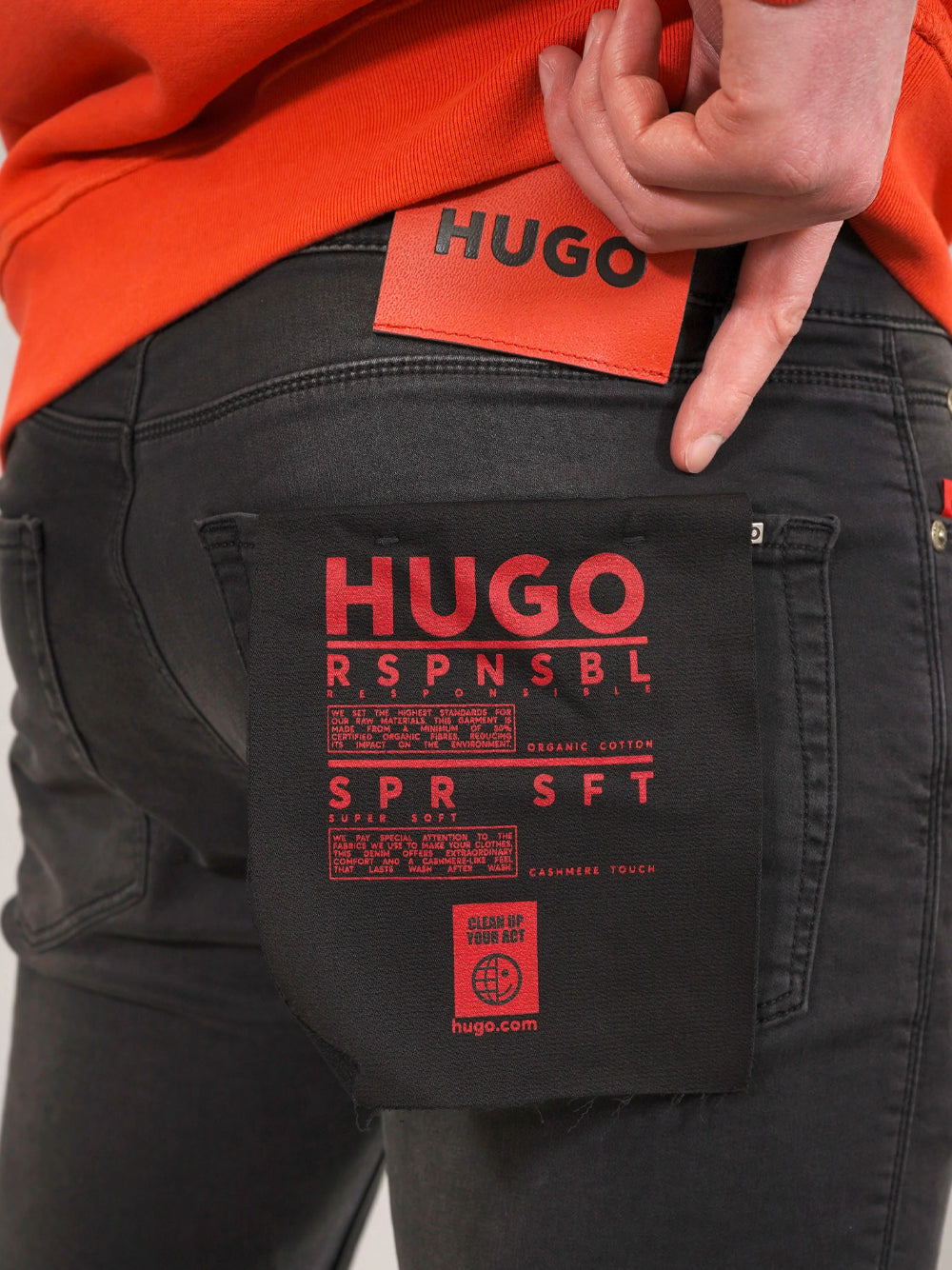 HUGO BOSS Jeans Charcoal - MAISONDEFASHION.COM