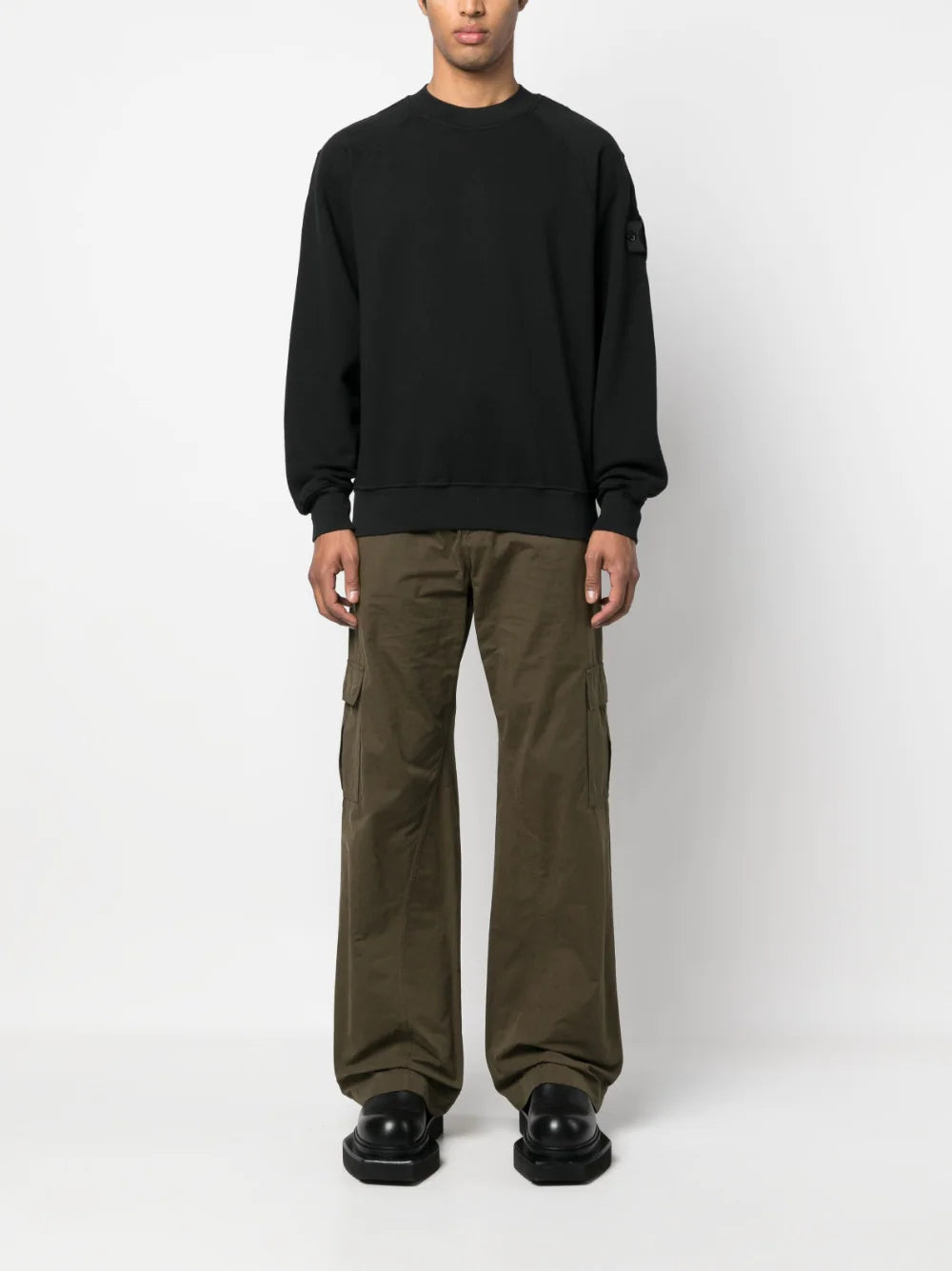 STONE ISLAND SHADOW PROJECT Logo Patch Sweatshirt Black - MAISONDEFASHION.COM