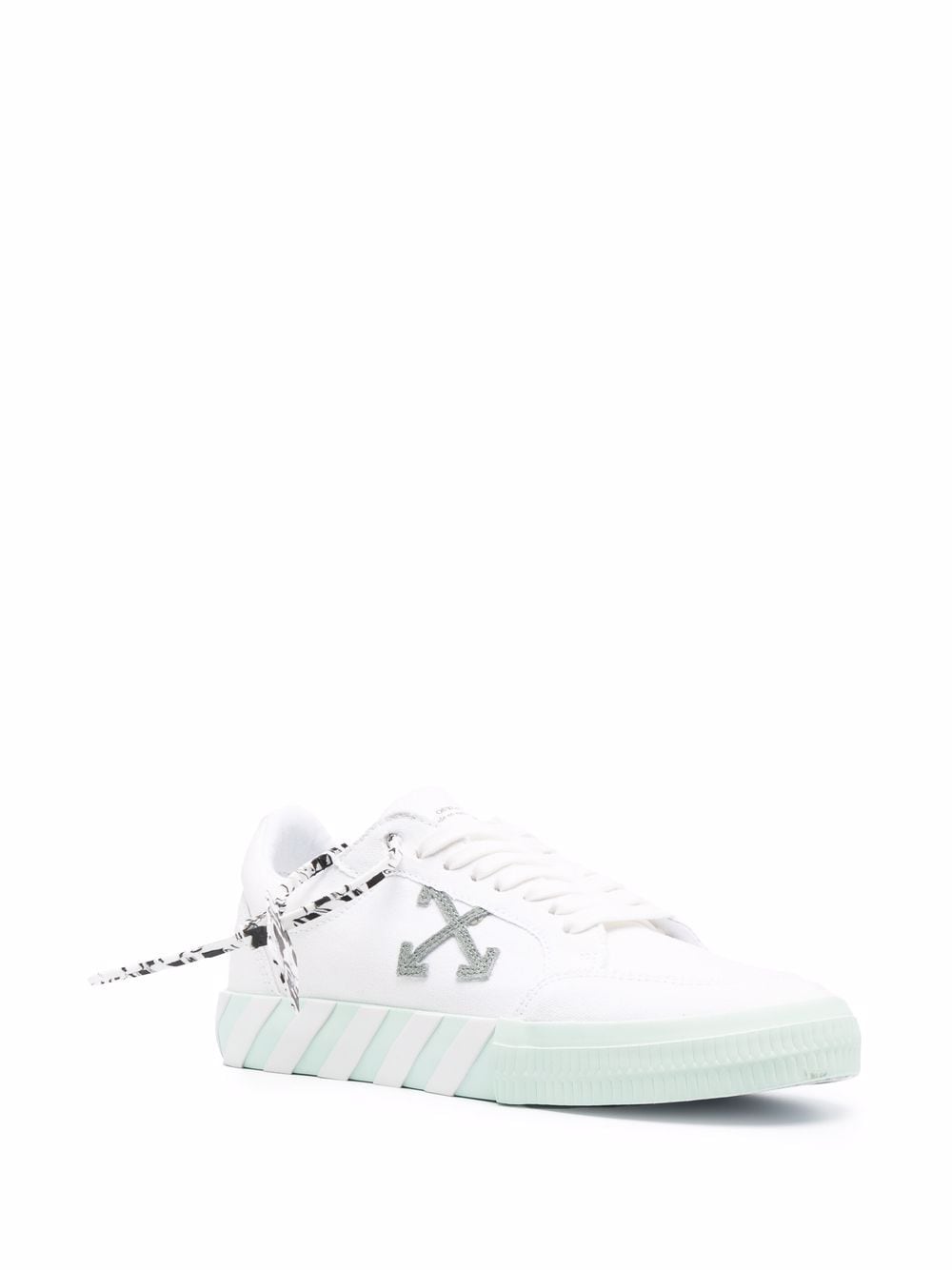 OFF-WHITE Low Vulcanized Sneakers White/Mint - MAISONDEFASHION.COM