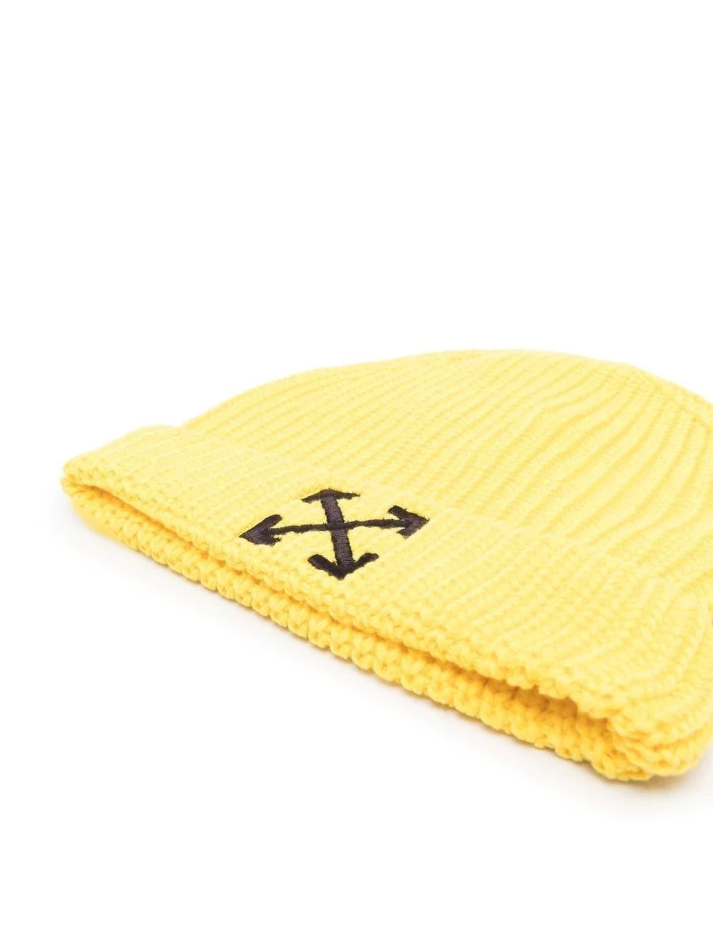 OFF-WHITE KIDS Arrow Logo Beanie Yellow - MAISONDEFASHION.COM