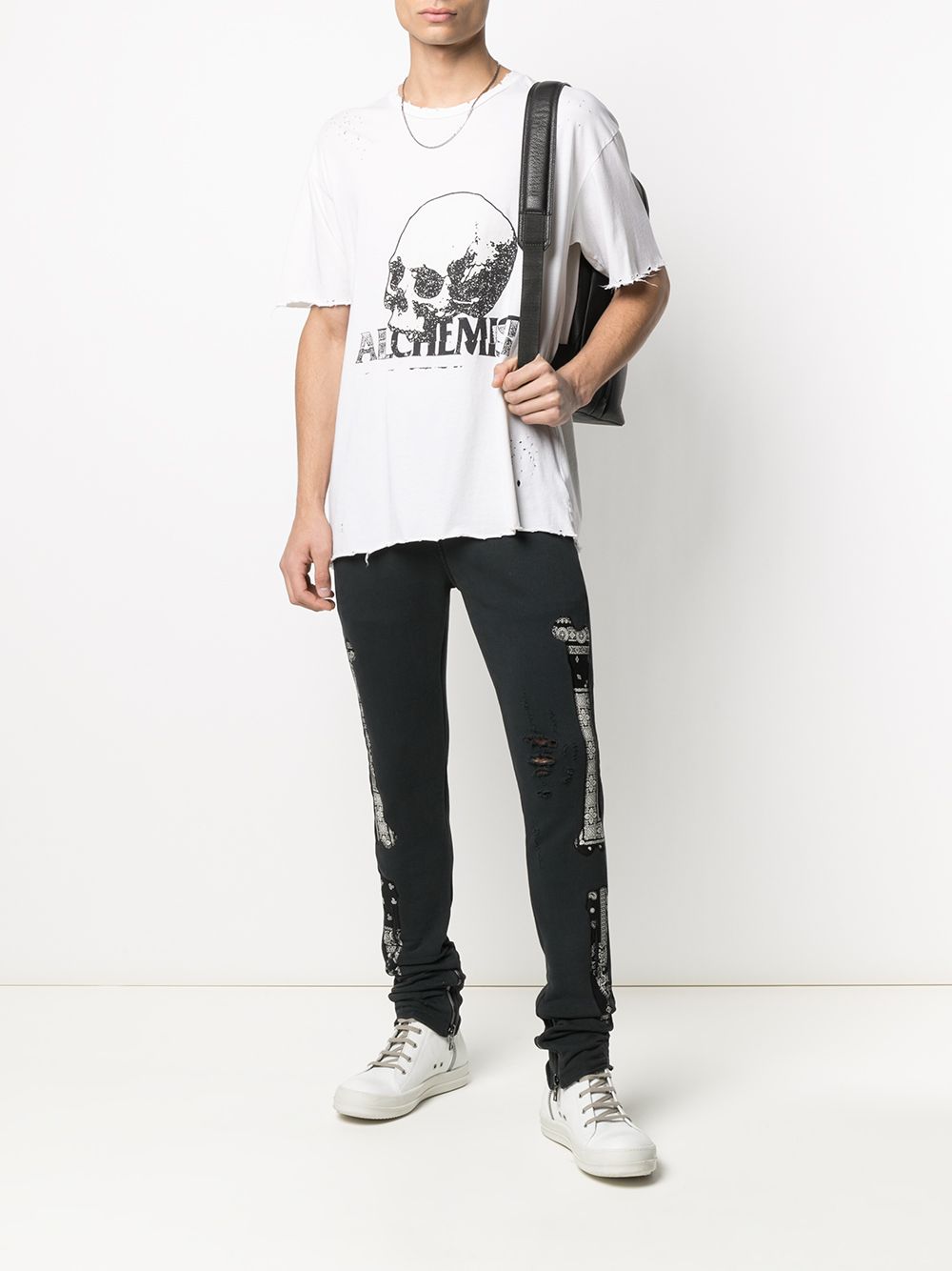 ALCHEMIST Burnout Rider Joggers Black - MAISONDEFASHION.COM