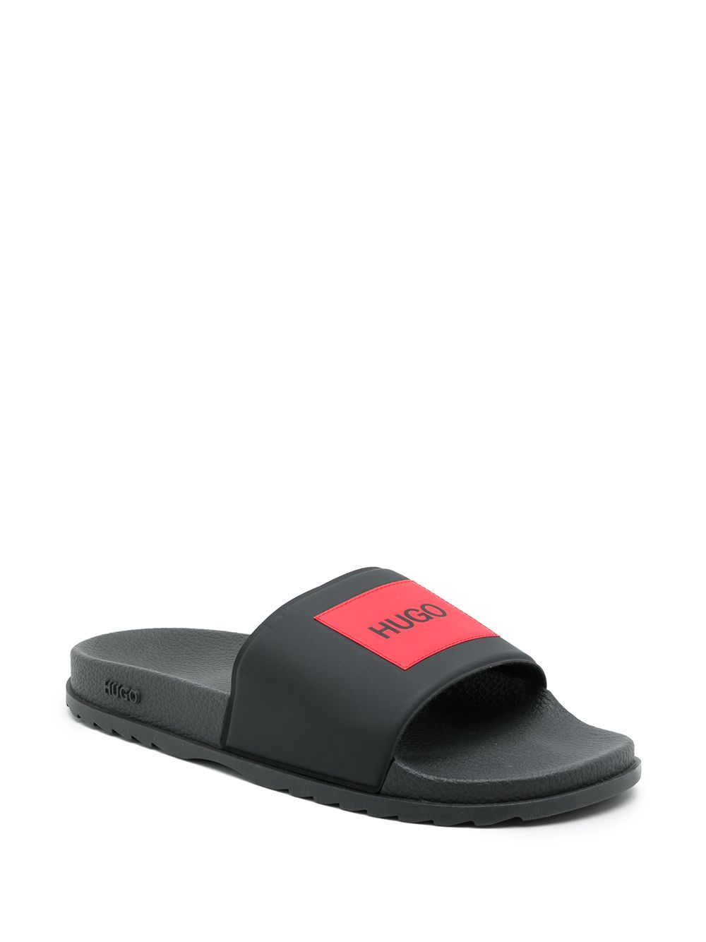 HUGO Logo slides Black - MAISONDEFASHION.COM