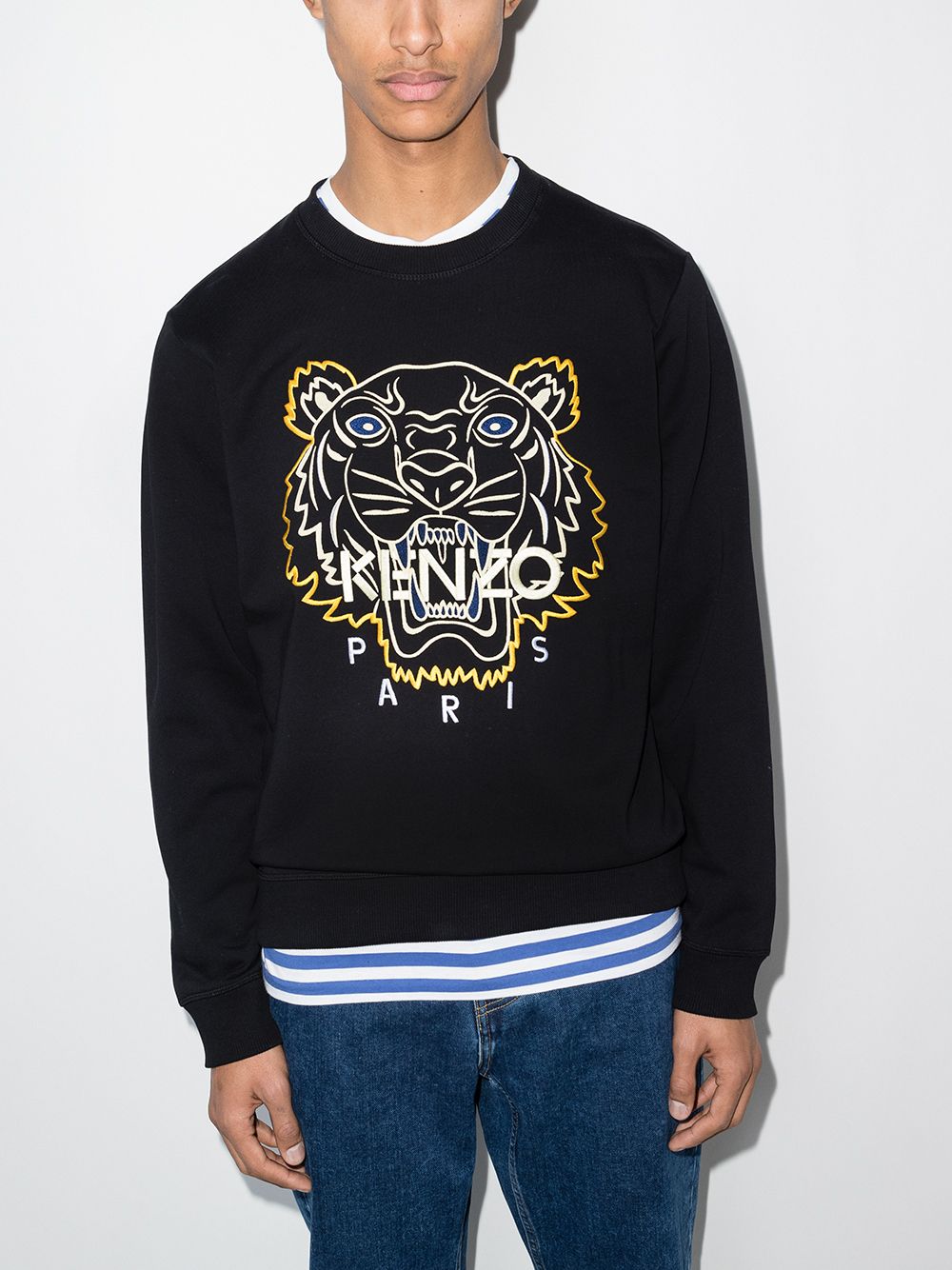 KENZO Tiger Seasonal 2 Sweatshirt Black - MAISONDEFASHION.COM