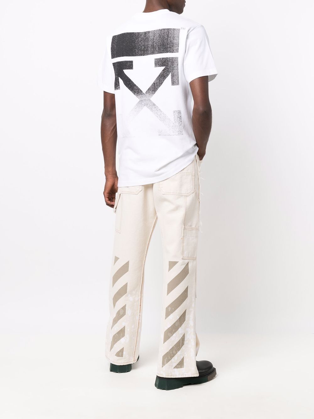 OFF-WHITE Faded Arrow Print T-Shirt White - MAISONDEFASHION.COM