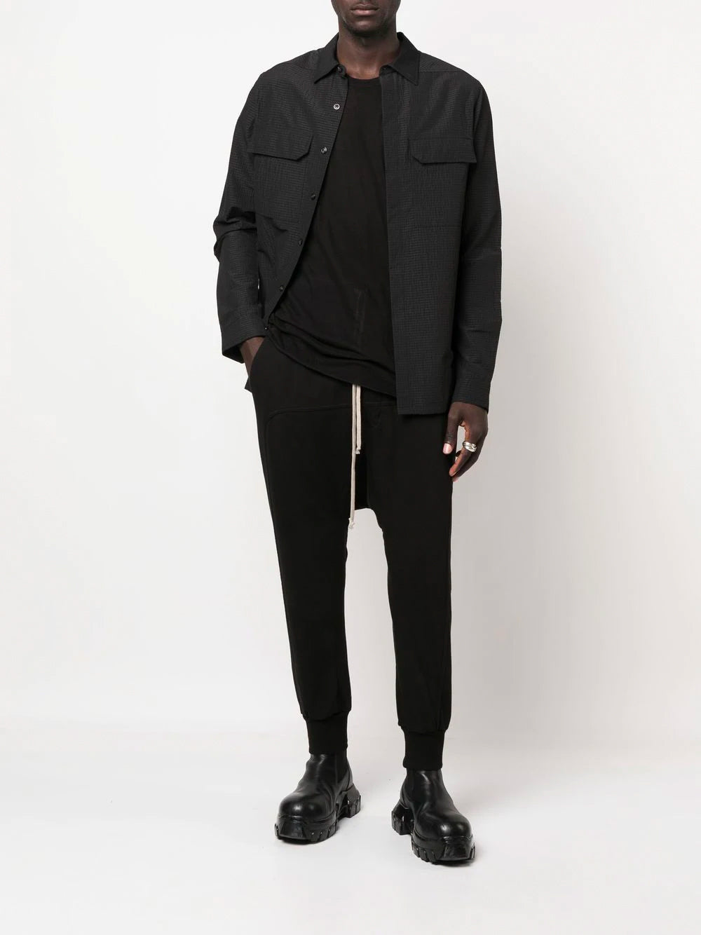 RICK OWENS DRKSHDW Knit Pants Prisoner Black - MAISONDEFASHION.COM