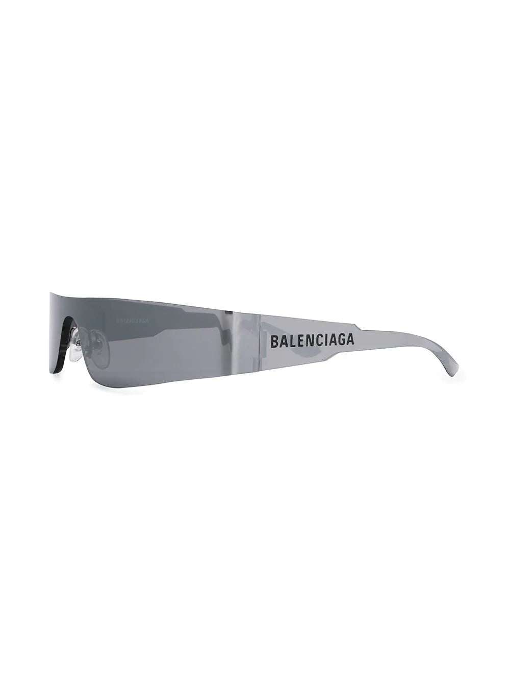 BALENCIAGA Mono Rectangle Sunglasses Silver - MAISONDEFASHION.COM