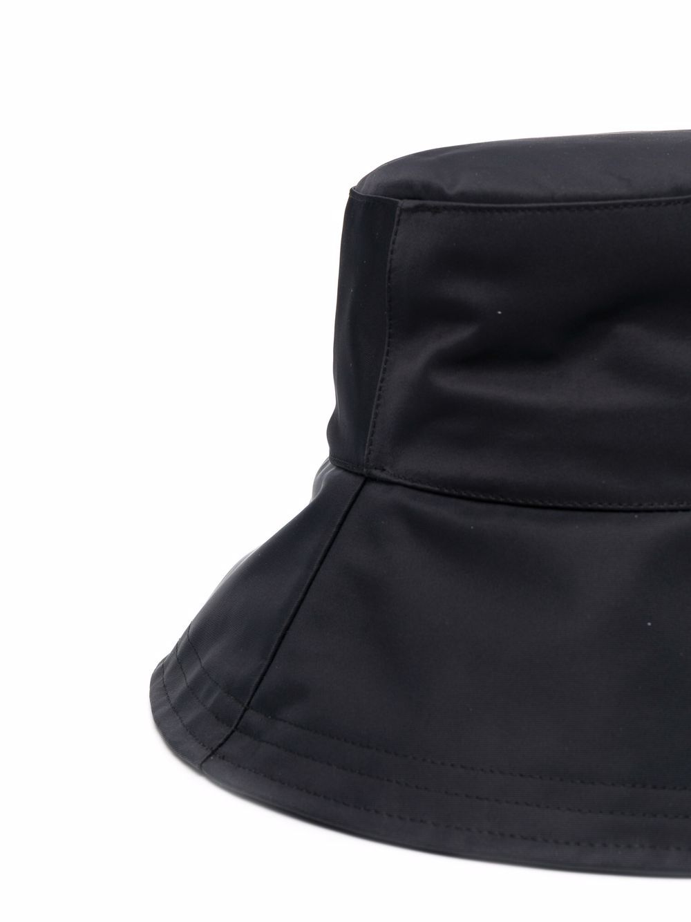 OFF-WHITE WOMEN Logo-plaque bucket hat Black - MAISONDEFASHION.COM