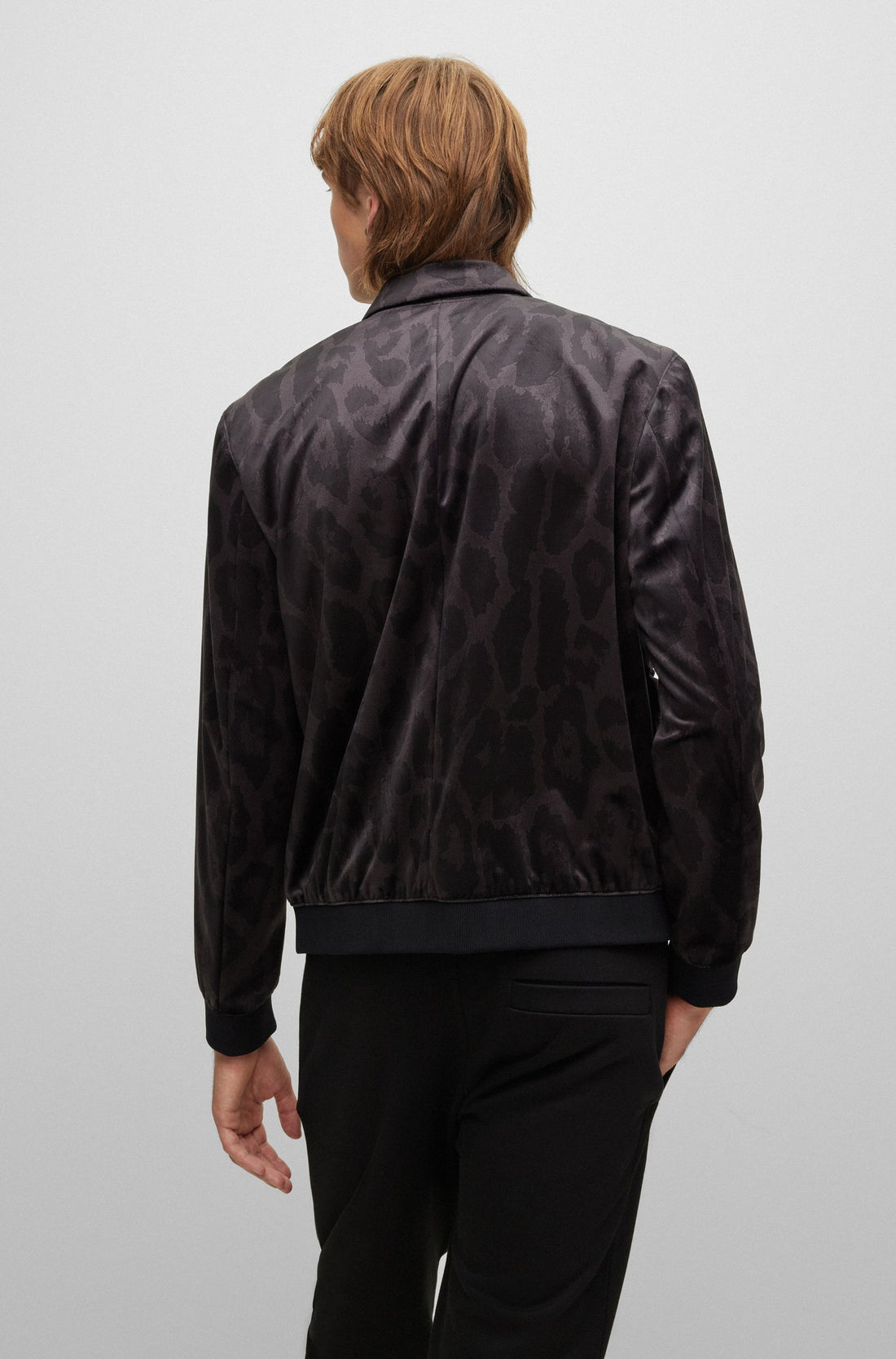 HUGO Slim-fit Jacket Black - MAISONDEFASHION.COM