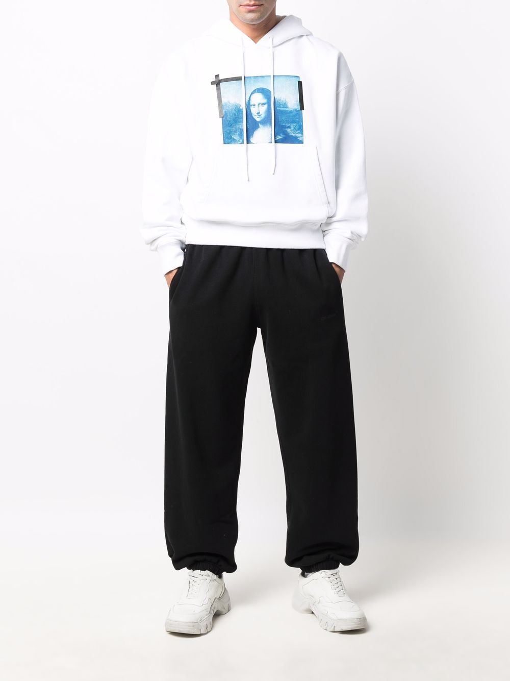 OFF-WHITE Monalisa Over Hoodie White - MAISONDEFASHION.COM