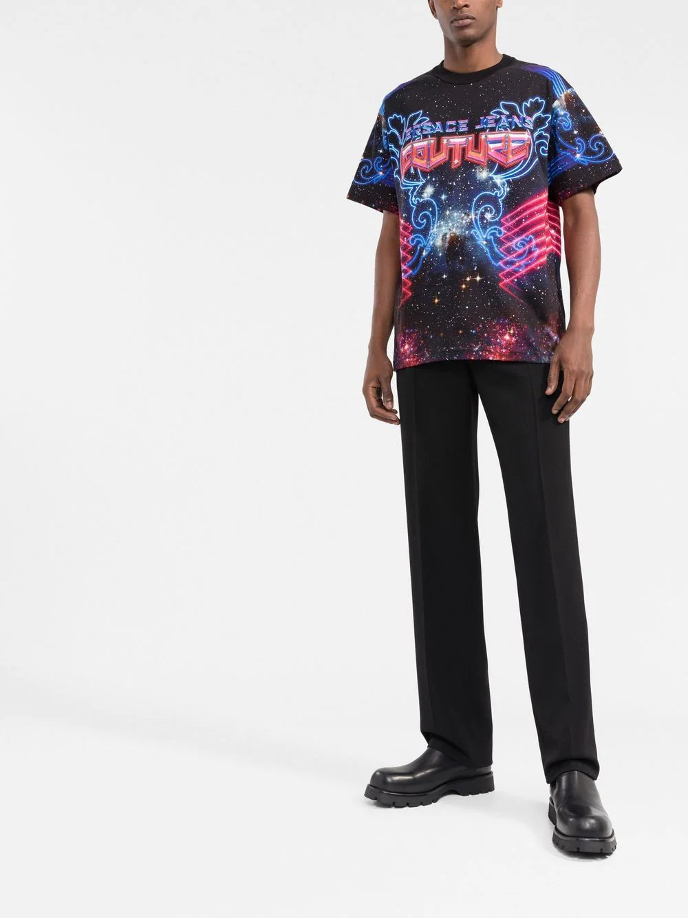 VERSACE Galaxy Couture T-Shirt Multicolour - MAISONDEFASHION.COM