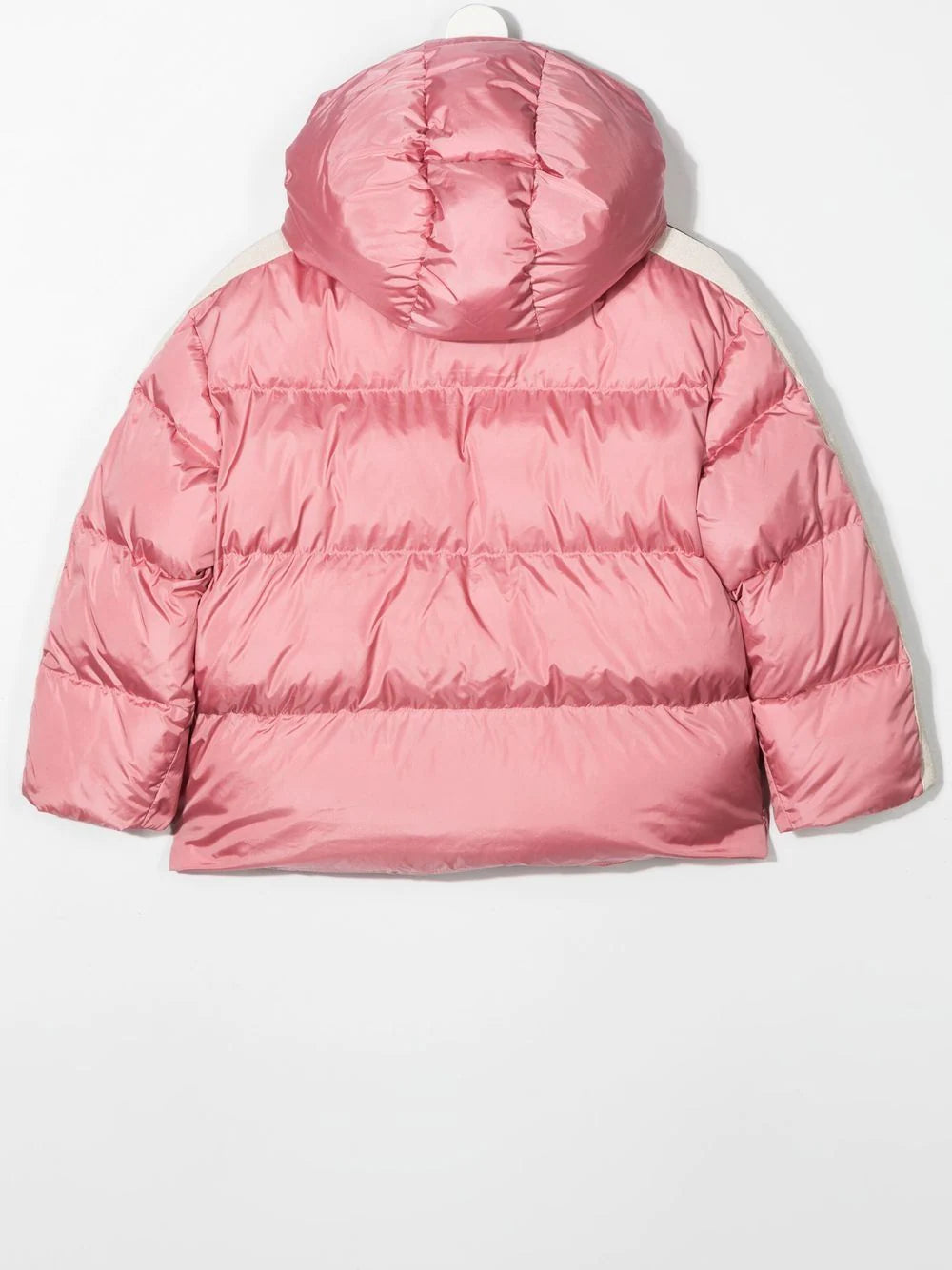 PALM ANGELS KIDS Logo Heavy Track Puffer Pink/White - MAISONDEFASHION.COM