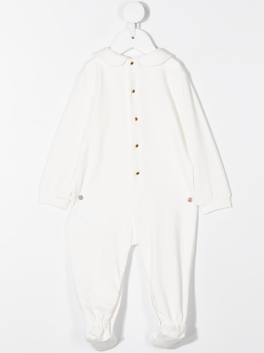 VERSACE KIDS Medusa Embroidered Babygrow  White/Gold - Maison De Fashion 