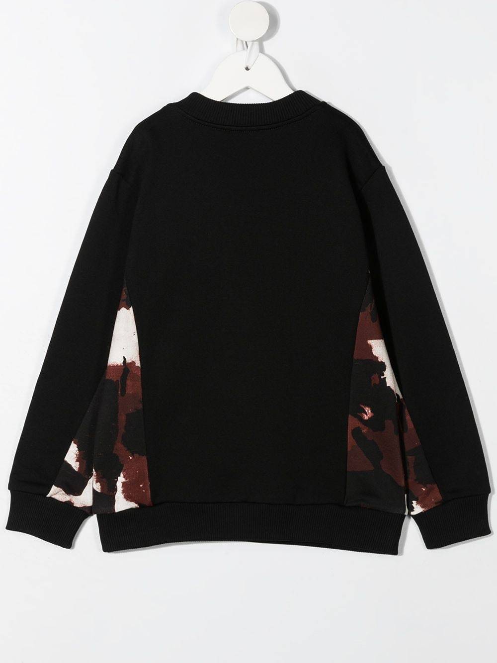 DOLCE & GABBANA KIDS Camouflage panel-print sweatshirt Black - MAISONDEFASHION.COM