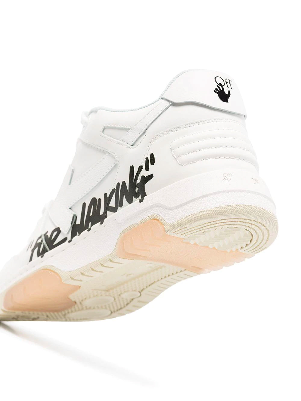 OFF-WHITE WOMEN Out Of Office "For Walking" Sneakers White/Black - MAISONDEFASHION.COM