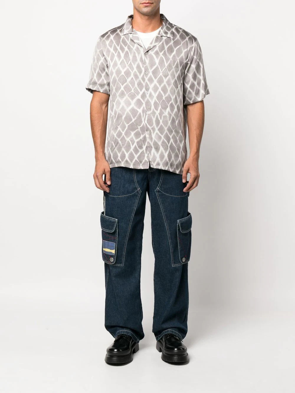 NAHMIAS S/S Swish Shirt Grey - MAISONDEFASHION.COM