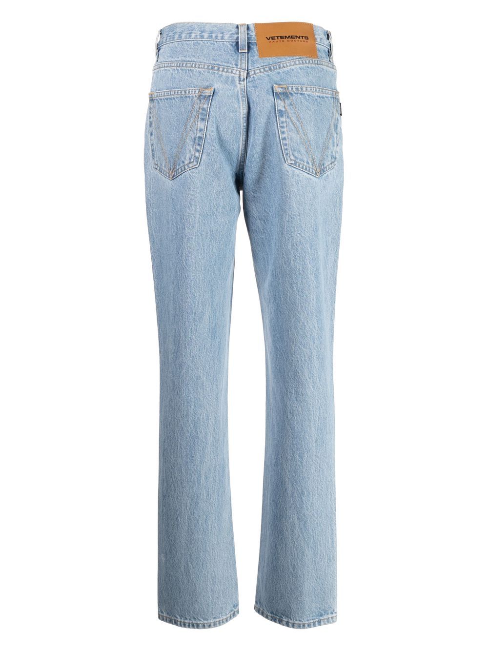 VETEMENTS WOMEN Logo Magic Denim Jeans Blue - MAISONDEFASHION.COM