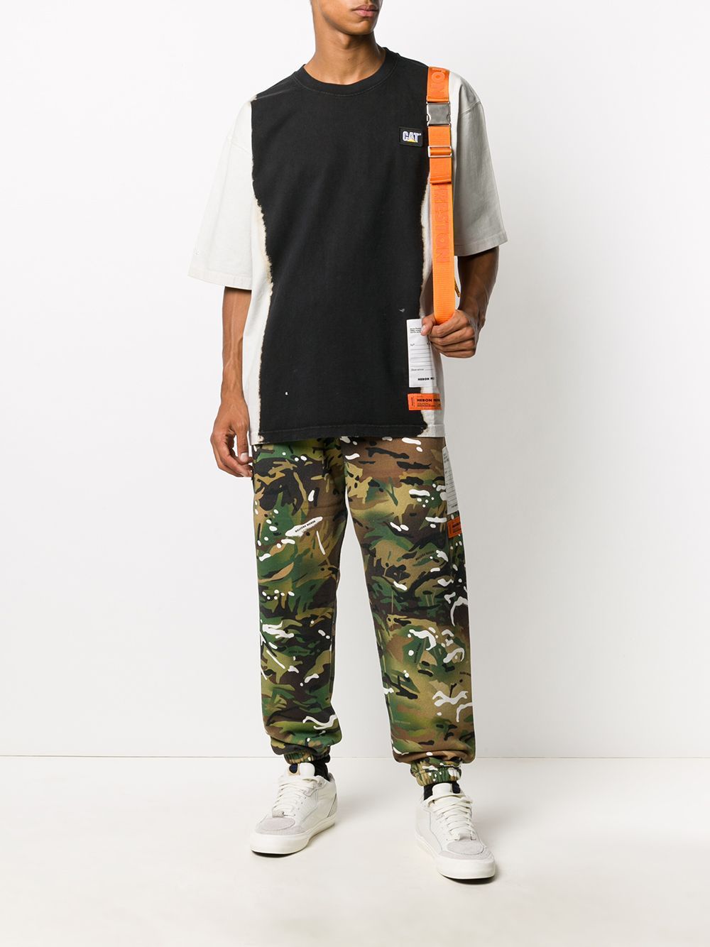 HERON PRESTON Oversized Tie Dye T-shirt Black/White - Maison De Fashion 