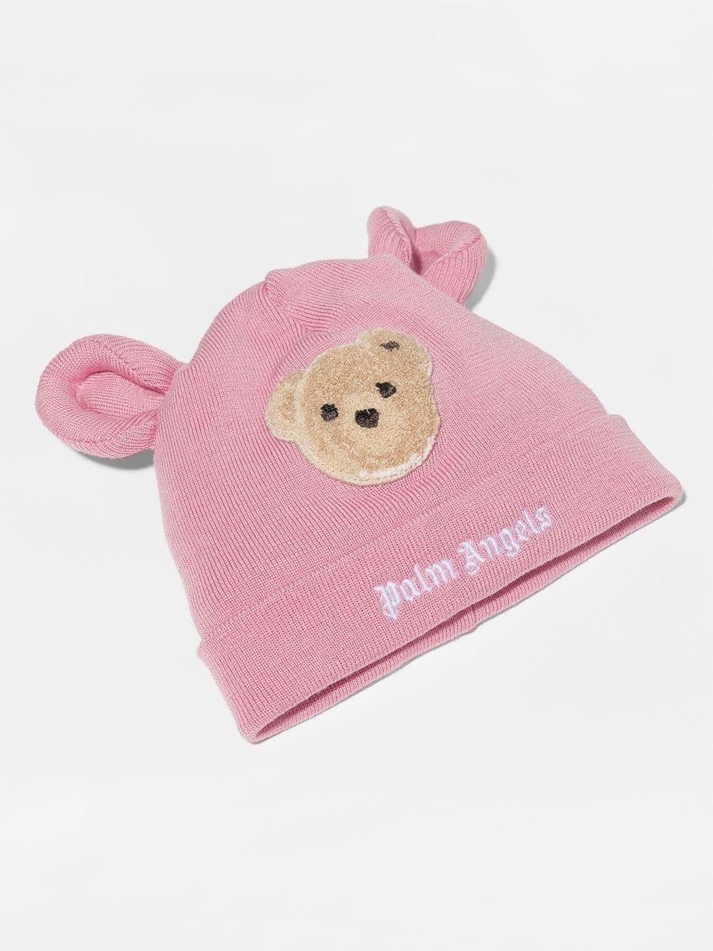 PALM ANGELS KIDS Bear wool knitted beanie Pink - MAISONDEFASHION.COM