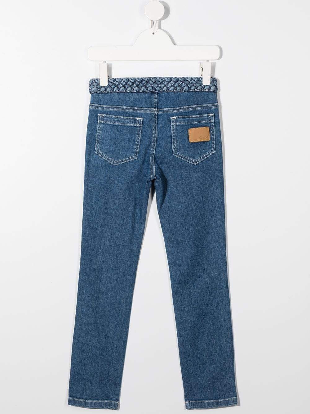 CHLOÉ KIDS Rope Waistband Jeans Blue - Maison De Fashion 