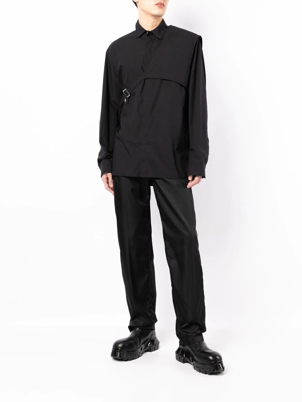AMBUSH Harness Shirt Black - MAISONDEFASHION.COM