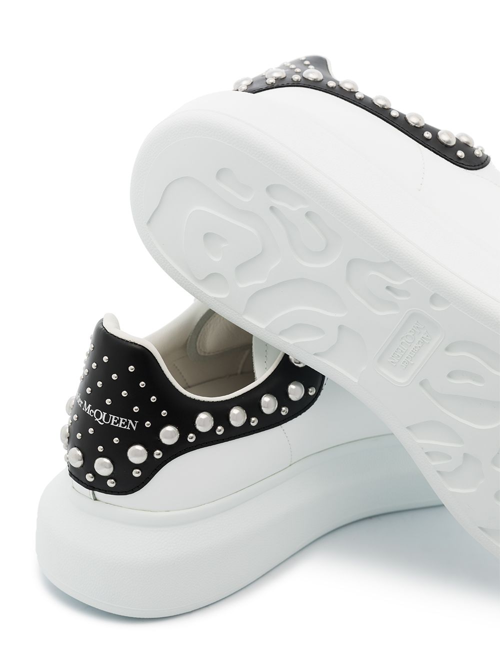 ALEXANDER MCQUEEN Oversized Pearl Embellished Sneakers White - MAISONDEFASHION.COM