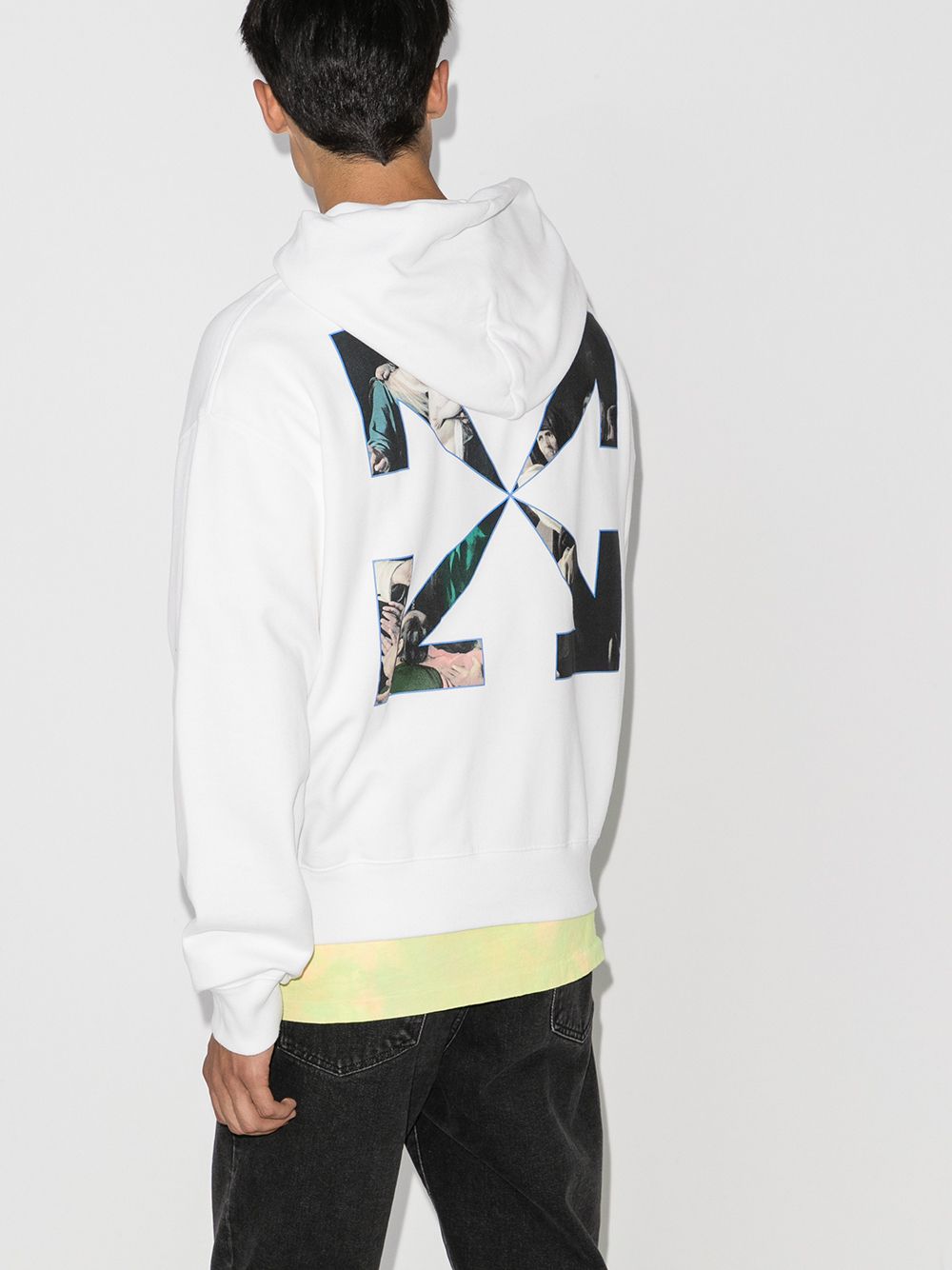 OFF-WHITE caravaggio painting hoodie white - Maison De Fashion 