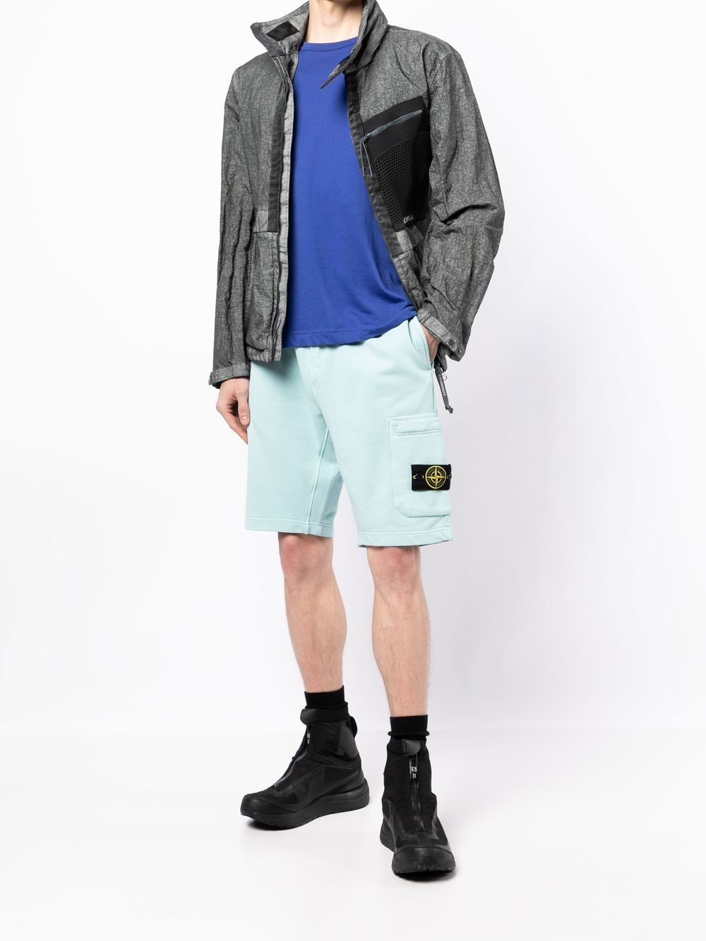 Stone island reflective shorts on sale