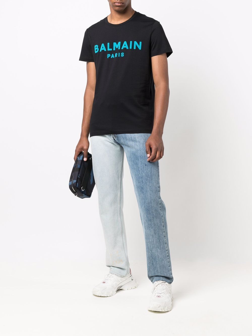 BALMAIN Logo-print short-sleeve T-shirt Black - MAISONDEFASHION.COM