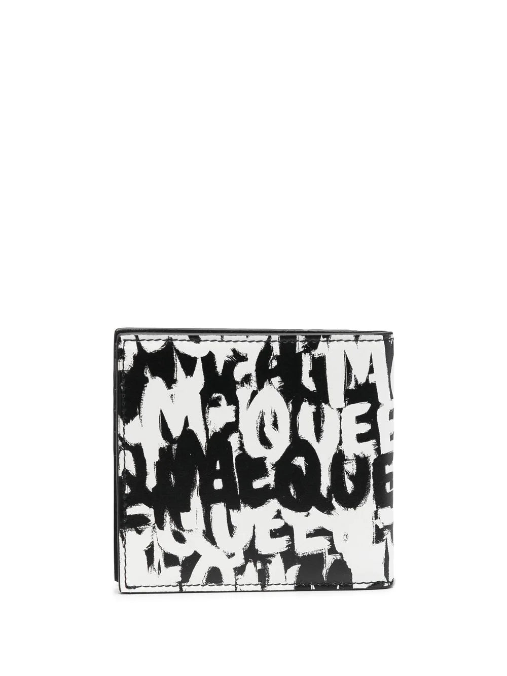 ALEXANDER MCQUEEN Graffiti Wallet Black/White - MAISONDEFASHION.COM