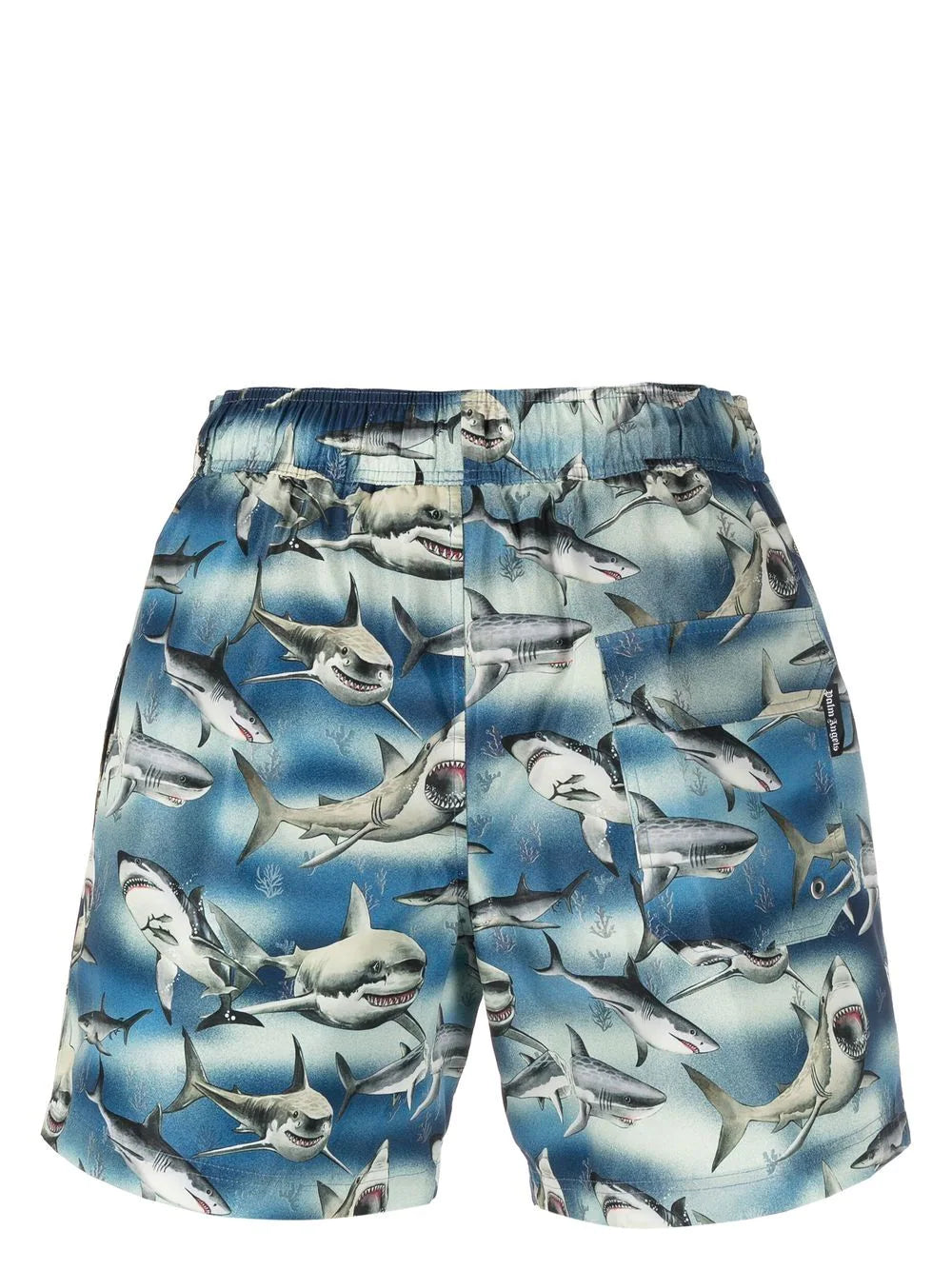 PALM ANGELS Shark Swim Shorts Blue/Black - MAISONDEFASHION.COM