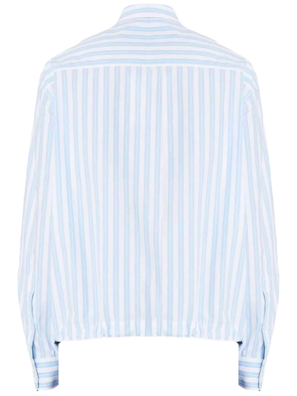 AMI PARIS Stripe Collar Shirt Sky Blue/White