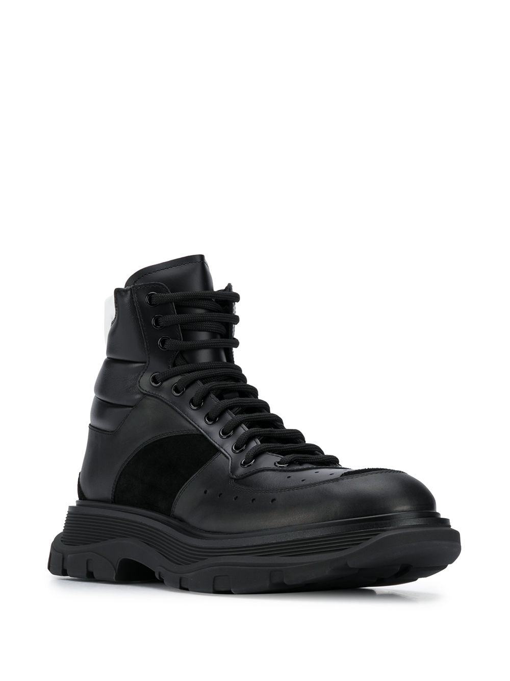 Alexander McQueen Lace Up High Top Sneakers Black - Maison De Fashion 