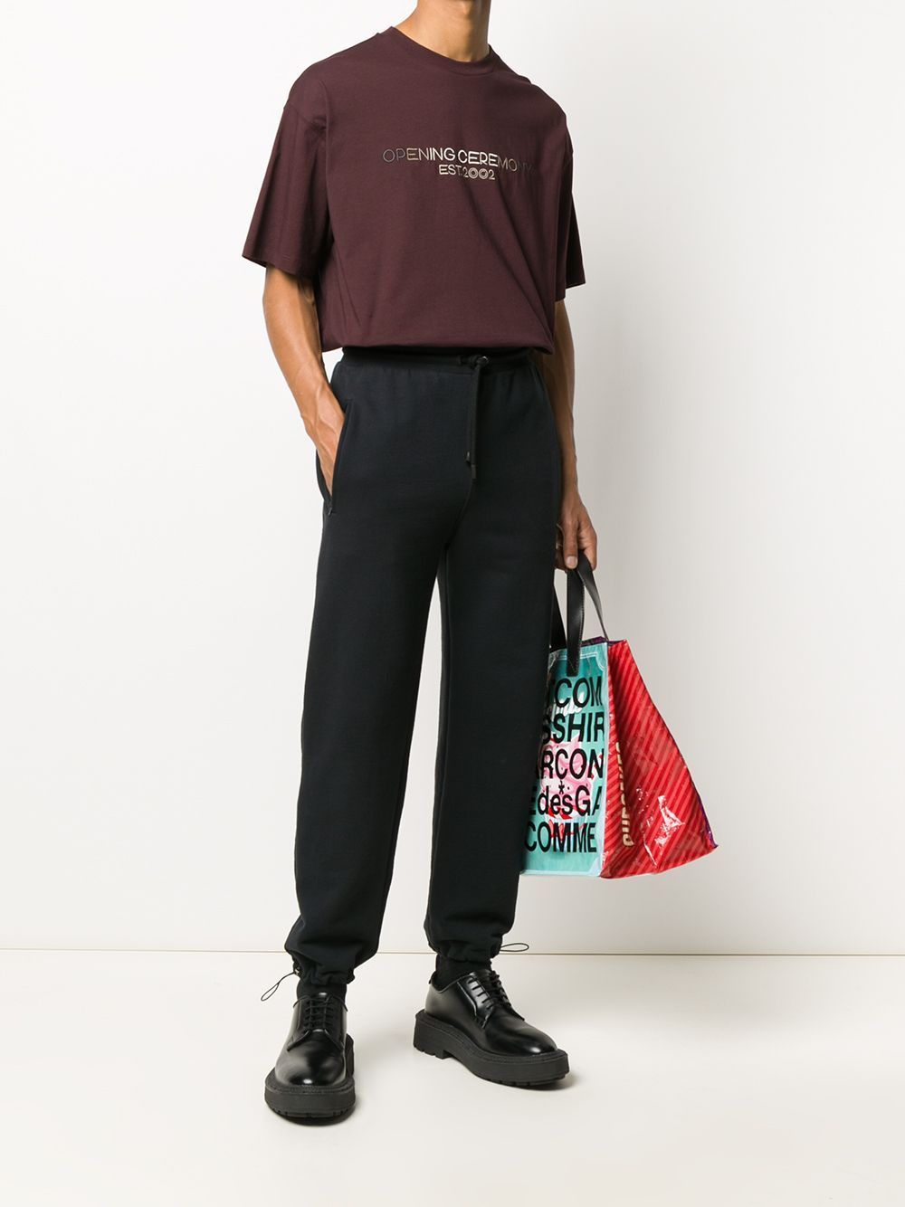 Opening Ceremony Box Logo Print Sweatpants Black - Maison De Fashion 