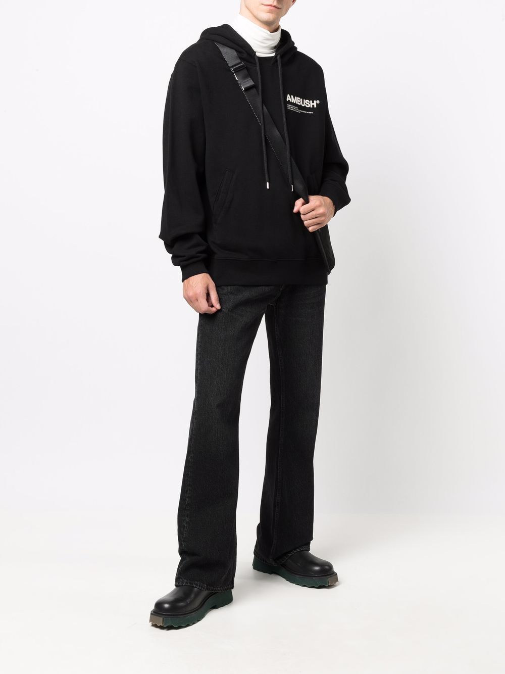 AMBUSH Fleece Workshop Hoodie Black - MAISONDEFASHION.COM