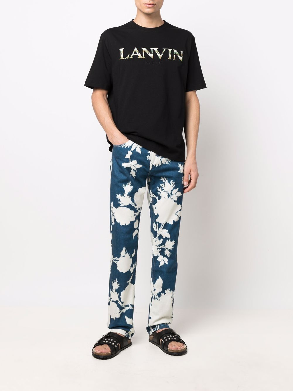 LANVIN Curb Regular T-Shirt Black - MAISONDEFASHION.COM