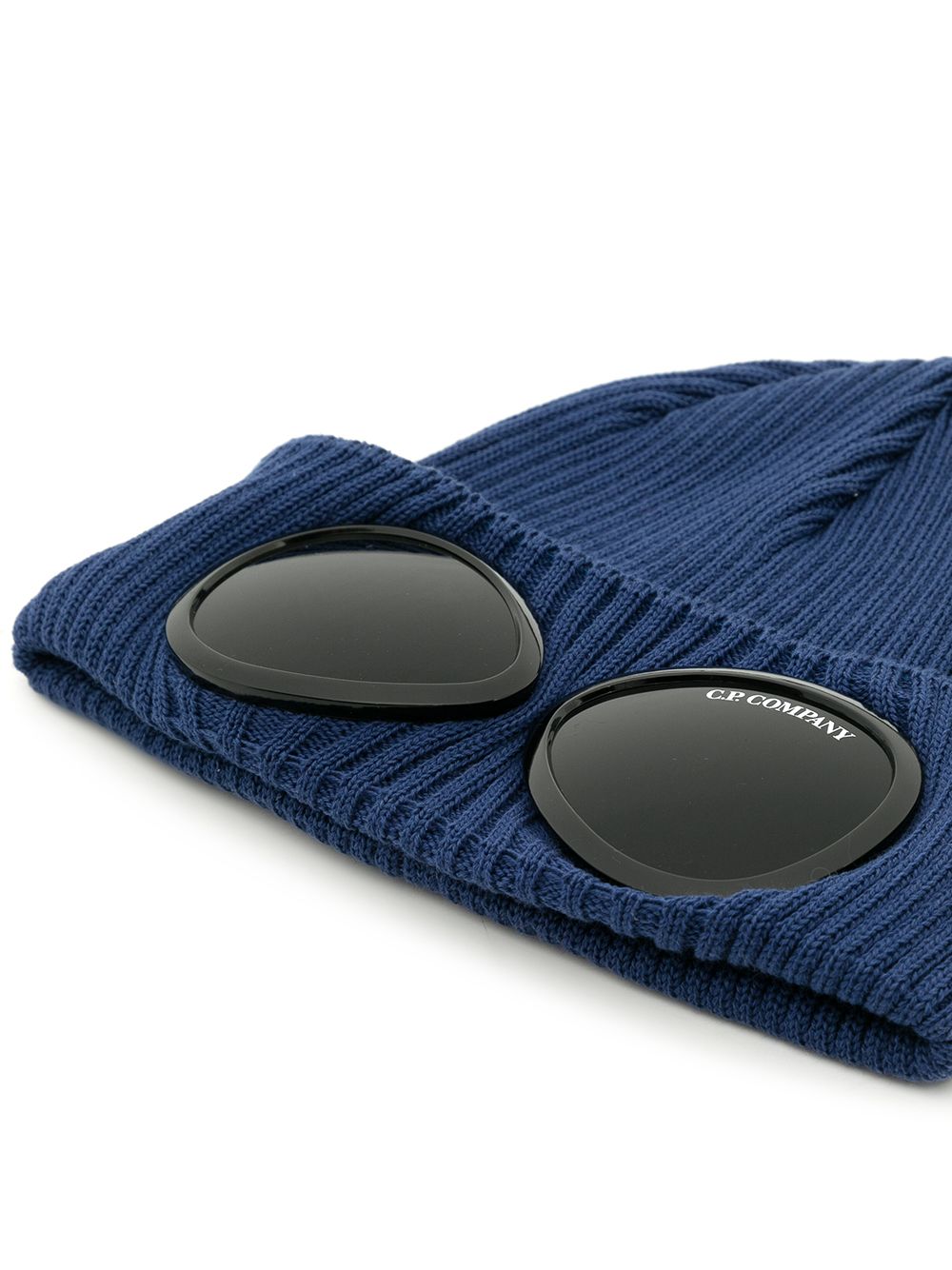 C.P COMPANY KIDS Goggle knitted hat Blue - MAISONDEFASHION.COM
