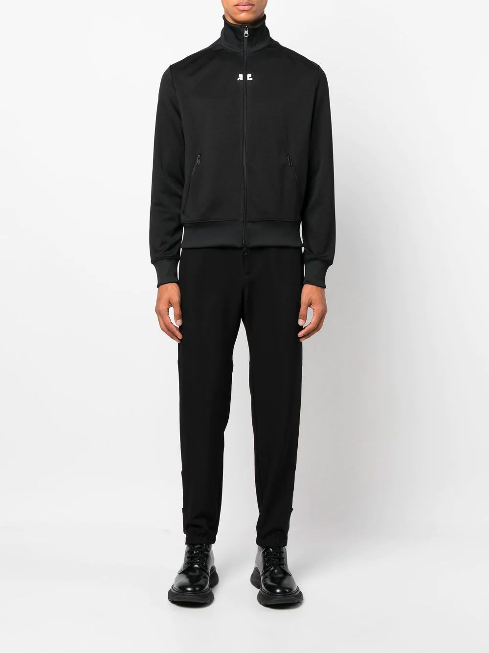 COURRÉGES Logo Track Jacket Black - MAISONDEFASHION.COM