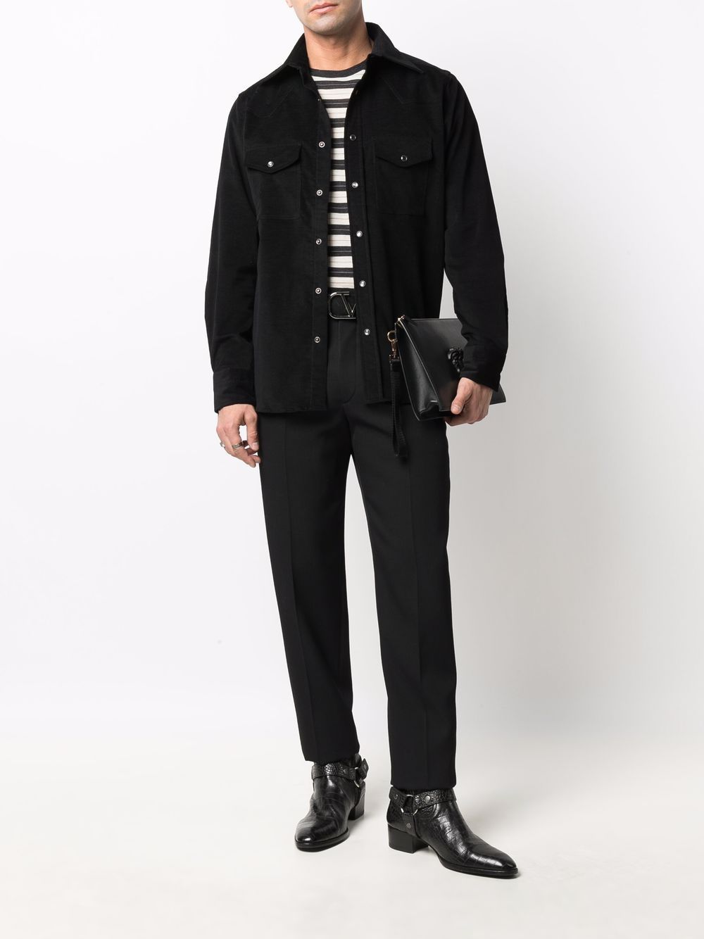 TOM FORD Long Sleeve Buttoned Shirt Black - MAISONDEFASHION.COM