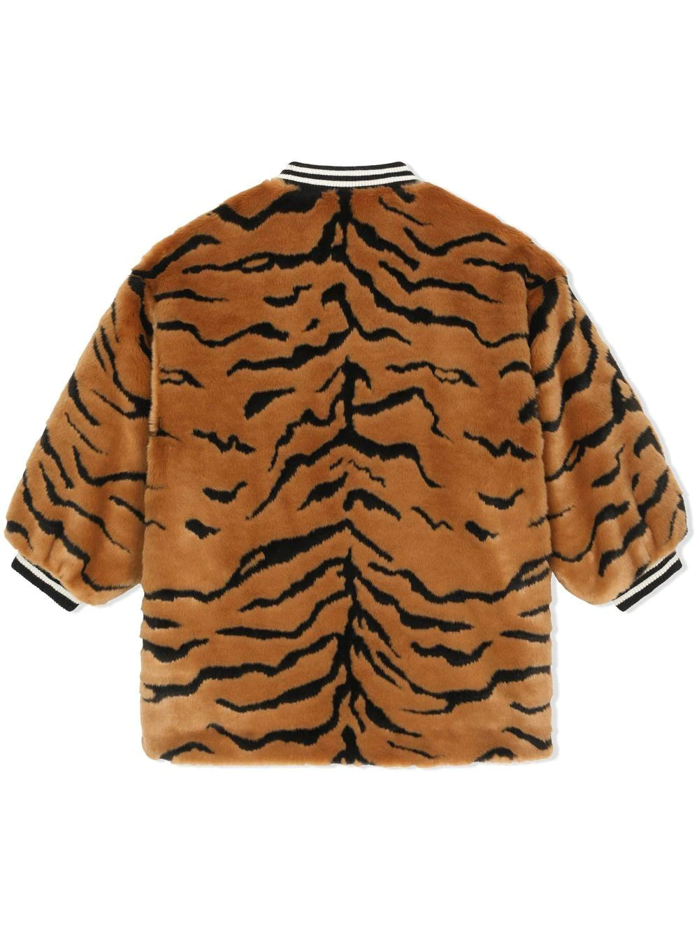 DOLCE & GABBANA KIDS Tiger-print Varsity Jacket Brown - MAISONDEFASHION.COM